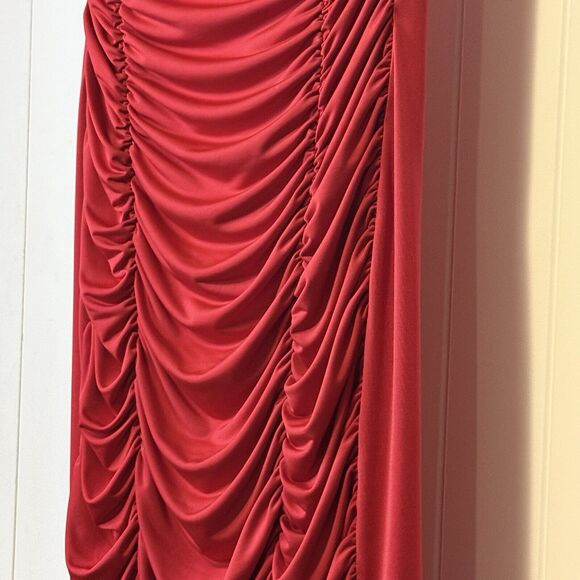 Body Central Women's‎ Red Strapless Ruched Bodycon Evening Party Dress Size M # - Picture 10 of 13